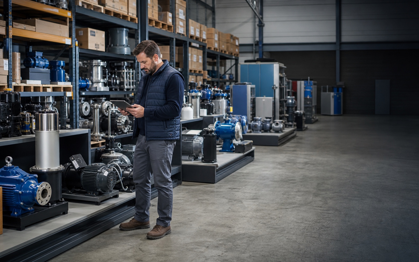 Industrial equipment showroom