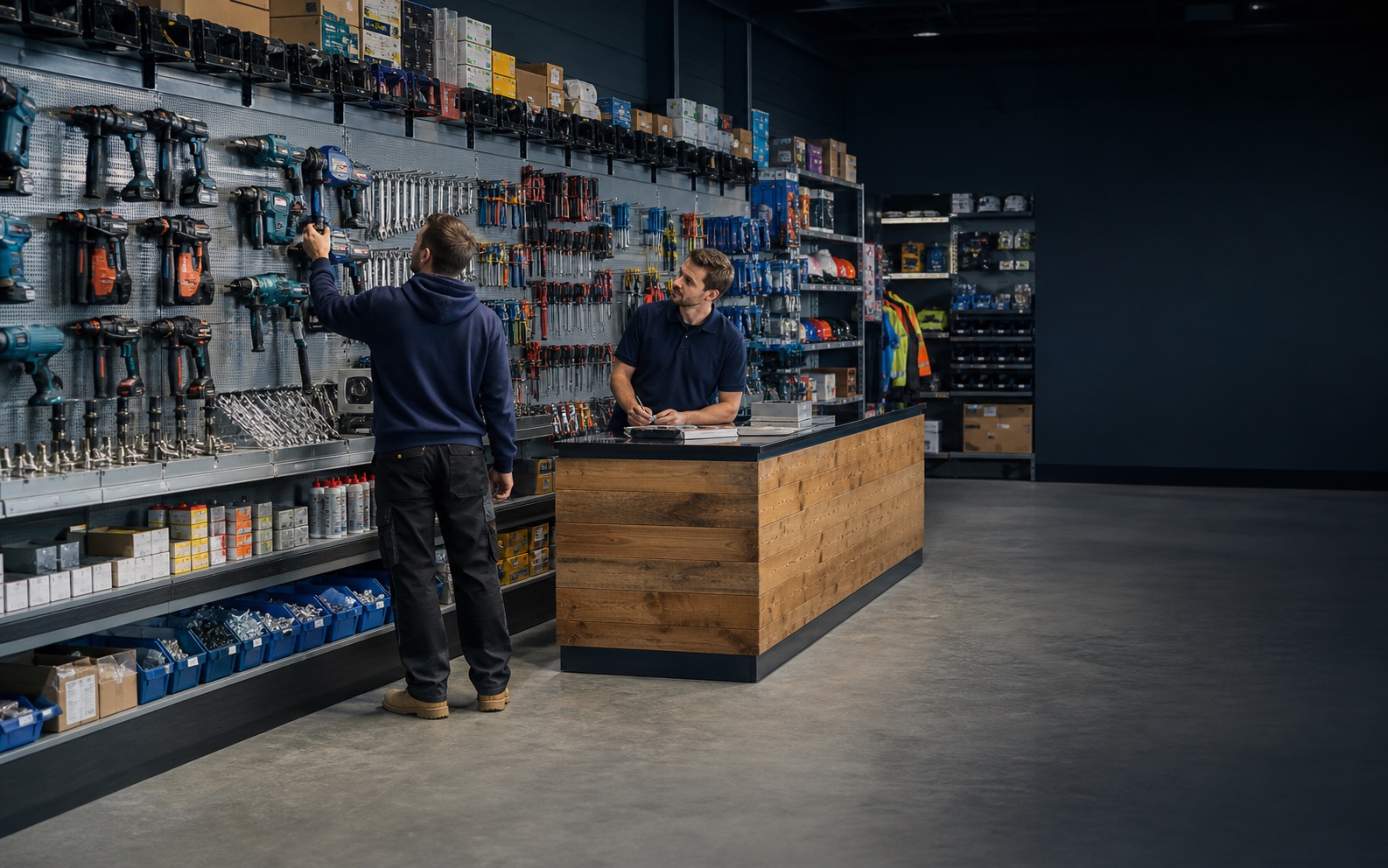 Tools and hardware in a trade supply setting