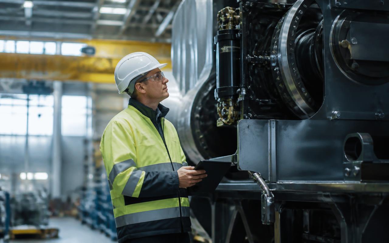Engineer in an industrial manufacturing facility