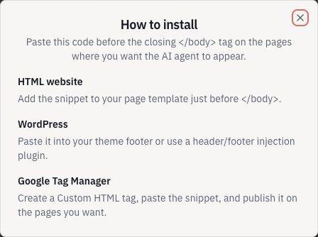 Playground installation help for HTML, WordPress and Google Tag Manager.